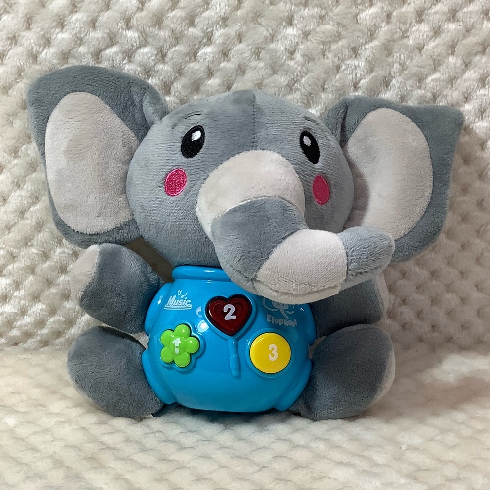 GRM Interactive Baby Sensory Elephant Toy Lights Sounds 🐘